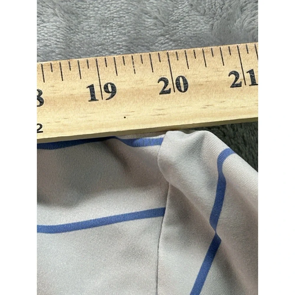 Polo Ralph Lauren Polo Shirt Men 2XL Blue Grey Striped Classic Short Sleeve Golf